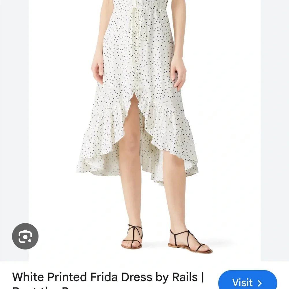 Rails Frida ivory dress with Polka Dots size medium. Like new. Used once - Picture 2 of 9